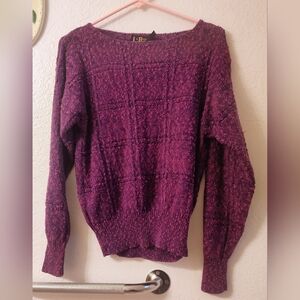 Vintage 8Os Purple Women's Sweater